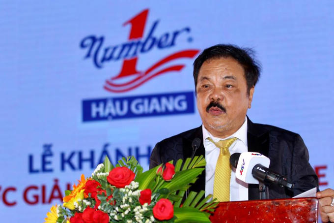 &Ocirc;ng Trần Qu&iacute; Thanh, Tổng Gi&aacute;m đốc Tập đo&agrave;n T&acirc;n Hiệp Ph&aacute;t ph&aacute;t biểu tại sự kiện.