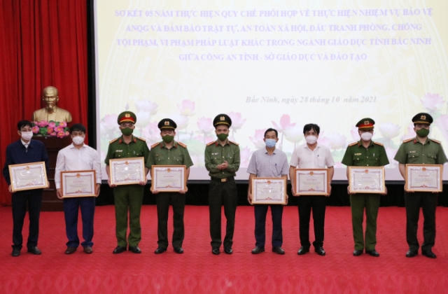 Sơ kết 5 năm phối hợp đảm bảo an ninh trật tự trong Giáo dục tại Bắc Ninh