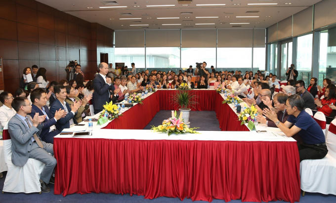 Toàn cảnh buổi họp báo.