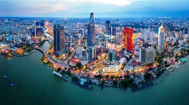 TP HCM góc nhìn từ trên cao (Ảnh: TTXVN)