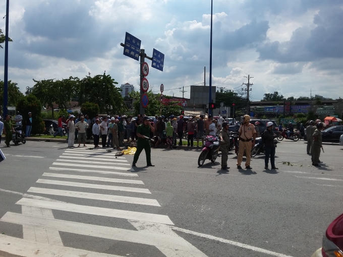 Hiện trường vụ tai nạn.