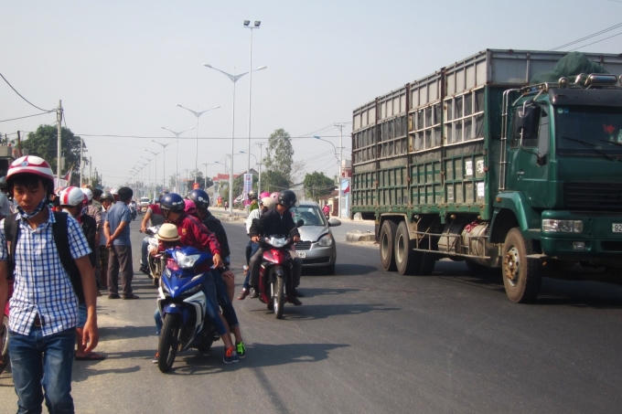 Hiện trường vụ tai nạn. (Ảnh: Văn Hoàng).