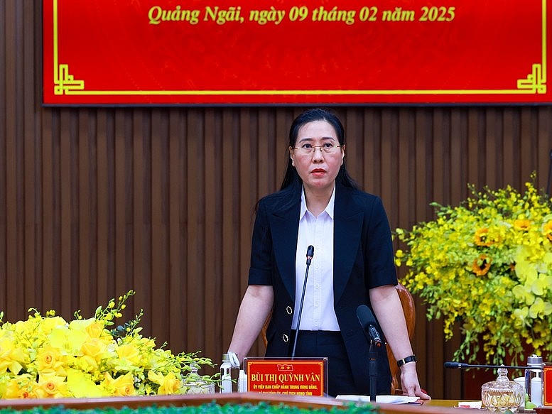 Bí thư Tỉnh ủy Quảng Ngãi Bùi Thị Quỳnh Vân.
