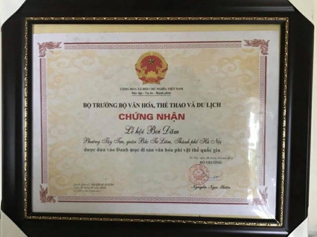 Lễ hội Bơi Đăm được Bộ Văn hóa, Thể thao và Du lịch đưa vào danh mục di sản văn hóa phi vật thể quốc gia