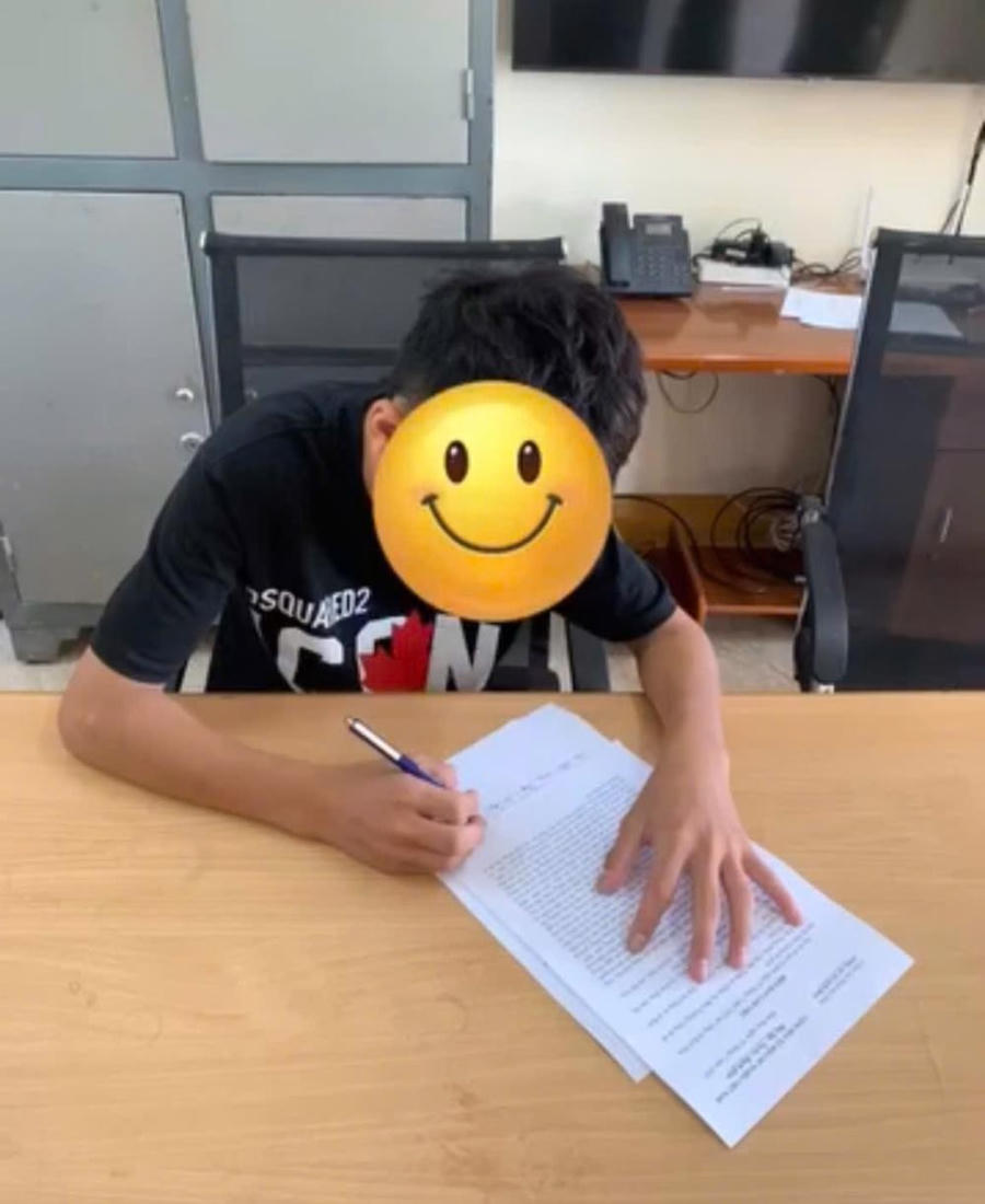 Xử lý nghiêm nam thanh niên vi phạm - Ảnh Công an Hà Tĩnh.