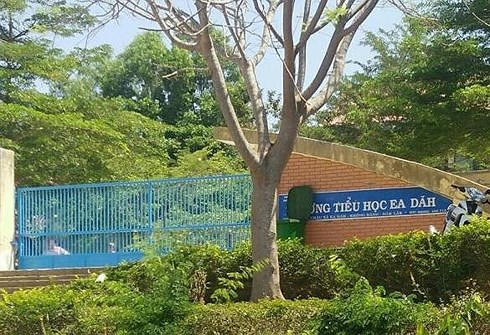 Trường tiểu học, nơi cô T. giảng dạy.