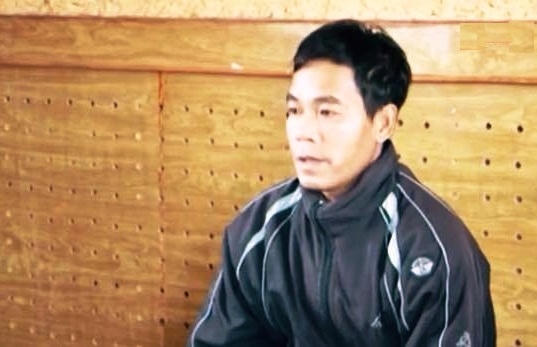 Đối tượng Phan Thanh Hùng tại cơ quan điều tra.