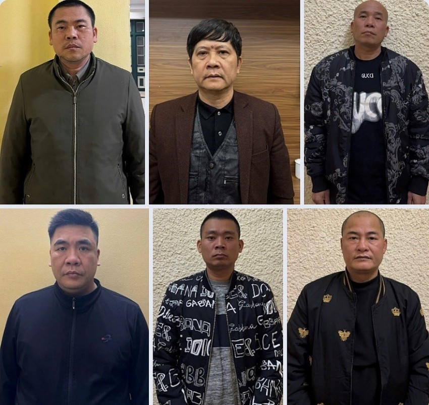 Các đối tượng bị bắt giữ.