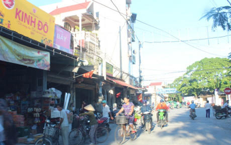 Chợ Còng có vị trí quan trọng phát triển kinh tế tại huyện Tĩnh Gia. (Ảnh: V.T)