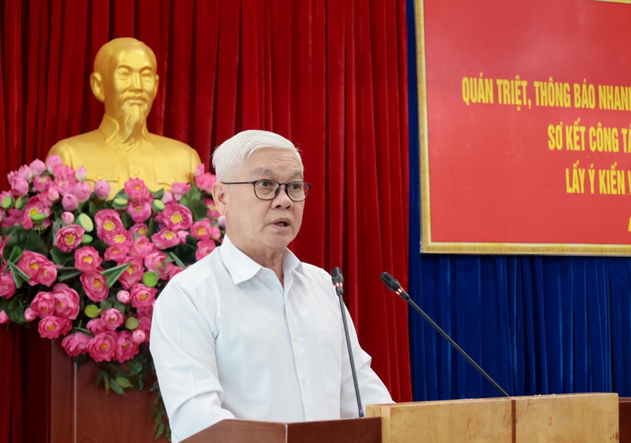 Bí thư Tỉnh ủy Nguyễn Văn Lợi quán triệt kết quả Hội nghị lần thứ XI Ban Chấp hành Trung ương Đảng khóa XIII.