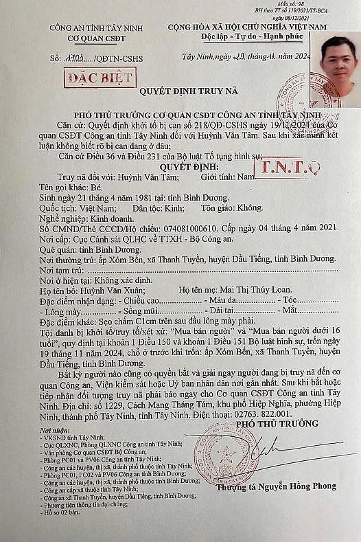 Đối tượng Huỳnh Văn Tâm (Ảnh CAND)