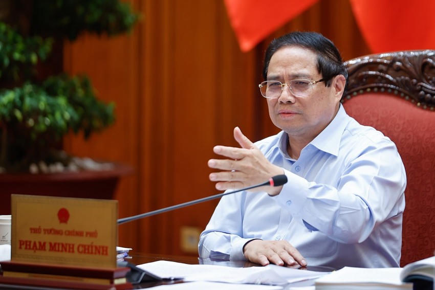 Thủ tướng Phạm Minh Chính tại phiên họp. (Ảnh: VGP/Nhật Bắc)