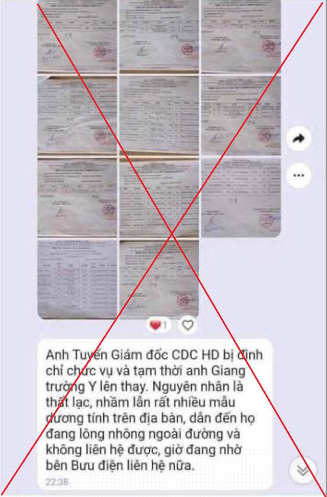 Thông tin trên mạng xã hội.