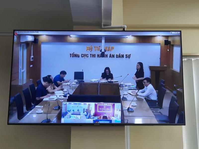 Đầu cầu tại Tổng Cục THADS trong buổi Tọa đàm.