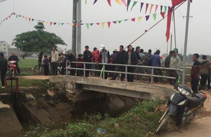 Hiện trường nơi phát hiện thi thể nạn nhân.