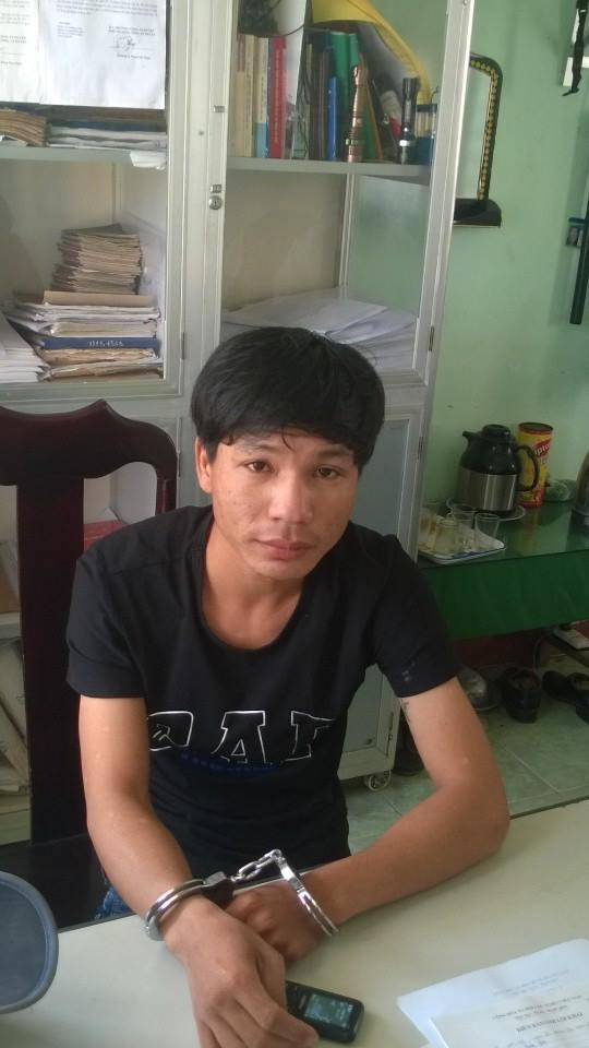 Đối tượng Nguyễn Lẹ tại cơ quan công an.