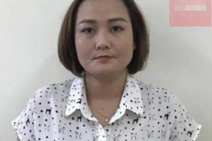 Đối tượng Lan tại cơ quan Công an.