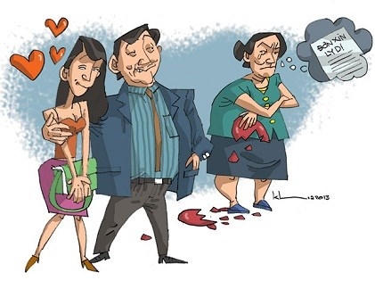Ngoại tình làm cho quan hệ hôn nhân của một hoặc hai bên dẫn đến ly hôn sẽ bị phạt tùphạt tù. (Ảnh: internet)