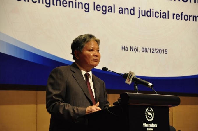 Bộ trưởng Hà Hùng Cường phát biểu tại diễn đàn.