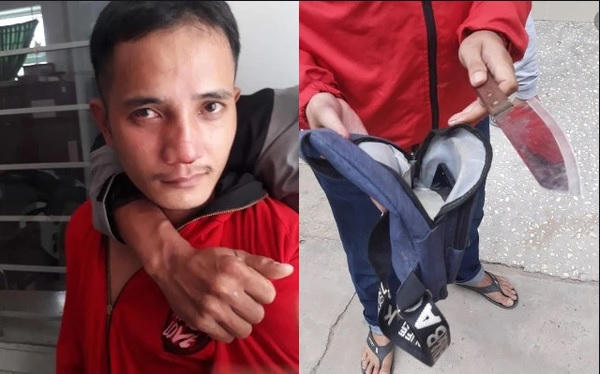 Tuấn bị công an bắt giữ.