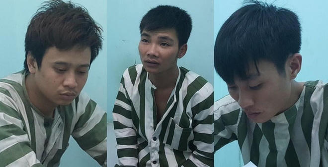 Các bị cáo: Sơn, Ninh, Tiệp.