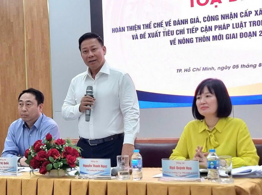 Thứ trưởng Bộ Tư pháp Nguyễn Thanh Ngọc chủ trì buổi Toạ đàm.