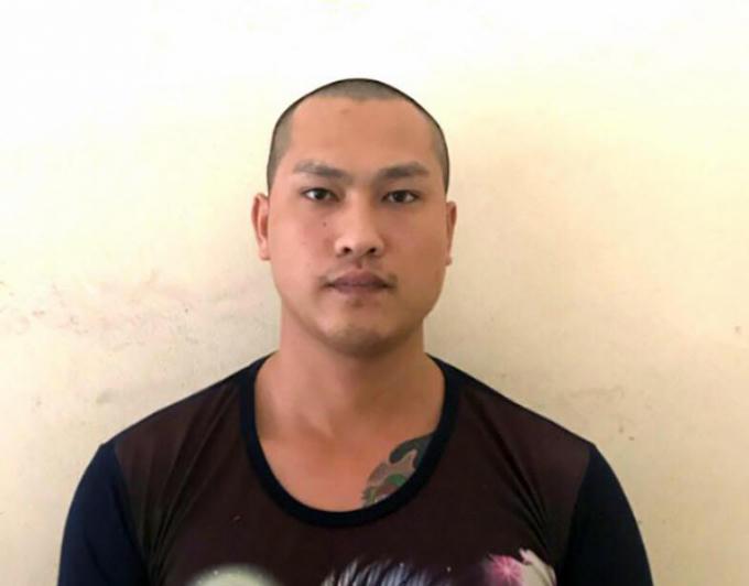 Đối tượng Nguyễn Duy Thành tại cơ quan công an.