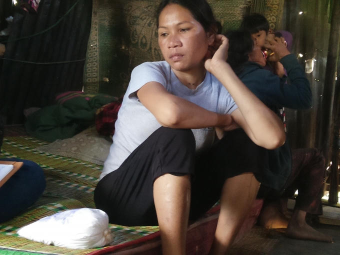 Chị Hồ Thị Nhân vẫn chưa hết bàng hoàng sau khi bị ngộ độc.