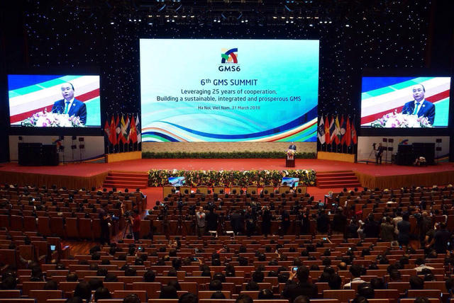 Thủ tướng Nguyễn Xuân Phúc phát biểu tại Hội nghị GMS 6 (ảnh: Hữu Nghị)