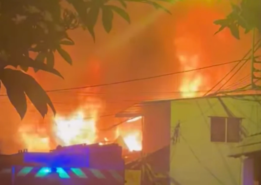 Hiện trường vụ cháy.