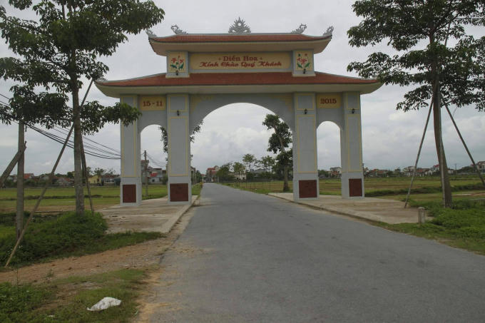 Xã Diễn Hoa nơi xảy ra vụ án đau lòng khiến nhiều người bàng hoàng.