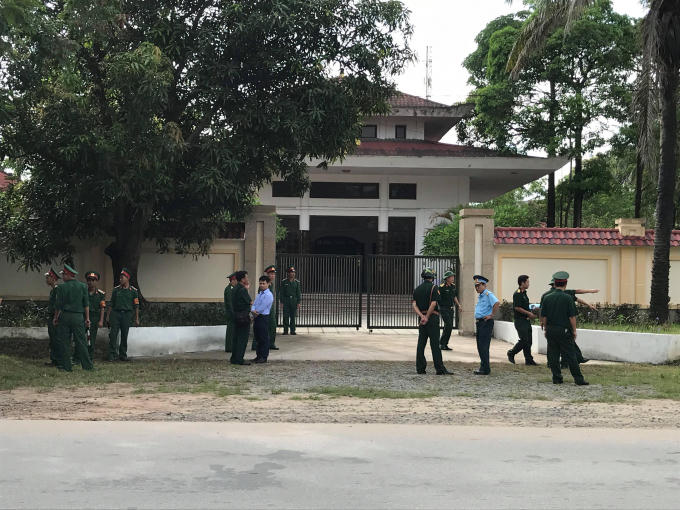 Nhà tang lễ bệnh viện Quân Y IV nơi thi thể hai phi công hi sinh được đưa về.