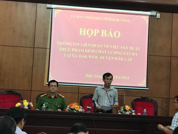 Ô ng Ngô Xuân Lộc – Chánh văn phòng UBND tỉnh Đắk Nông   để thông tin kết quả ban đầu