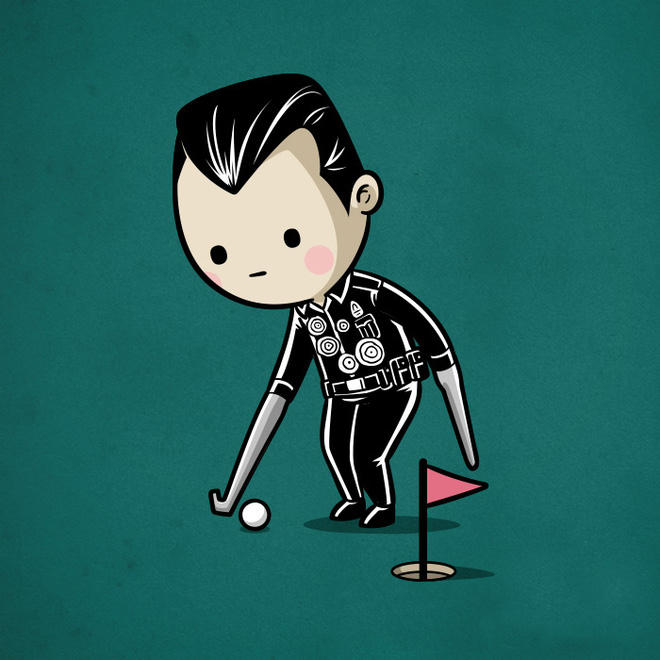 T-1000 đáng yêu phù hợp với đánh golf.