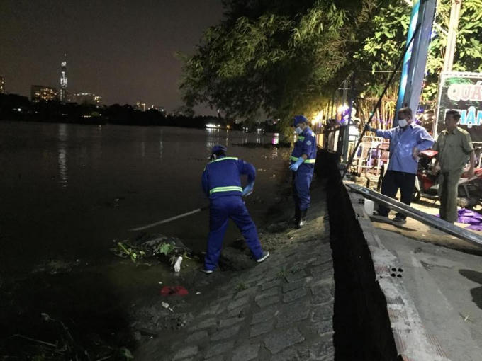 Hiện trường nơi phát hiện thi thể nạn nhân.