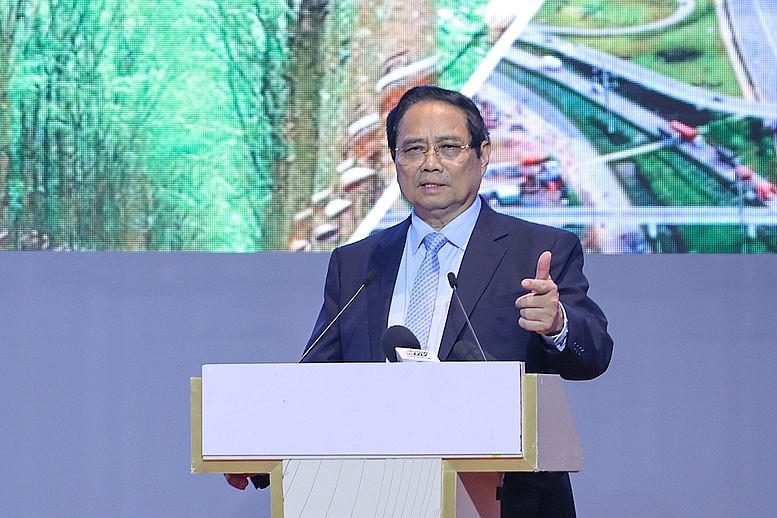 Thủ tướng Phạm Minh Chính phát biểu tại hội nghị.