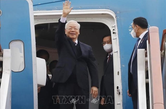 Tổng Bí thư Nguyễn Phú Trọng đến Bắc Kinh, bắt đầu chuyến thăm chính thức nước CHND Trung Hoa