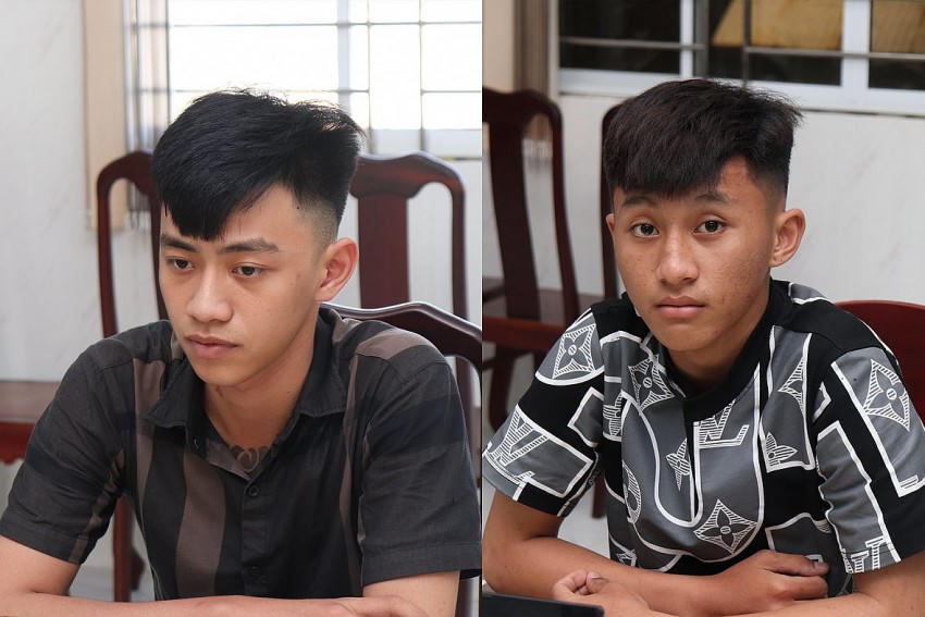 Các đối tượng Lâm Tuấn Kiệt (trái) và Lý Thanh (phải). Ảnh: Trọng Nghĩa