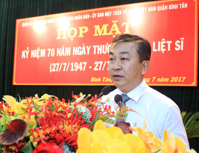 Ông Võ Ngọc Quốc Thuận - Bí thư quận ủy quận Bình Tân bị kỷ luật khiển trách (ảnh: Website TPHCM)