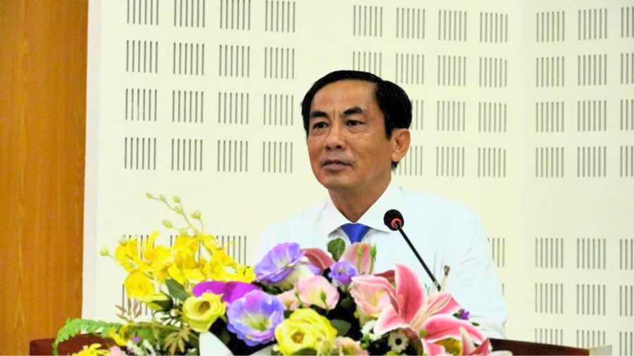 Ông Trần Chí Viễn - Tỉnh ủy viên, Phó Bí Thư Đảng ủy Các cơ quan Đảng tỉnh Kiên Giang phát biểu chỉ đạo tại Đại hội