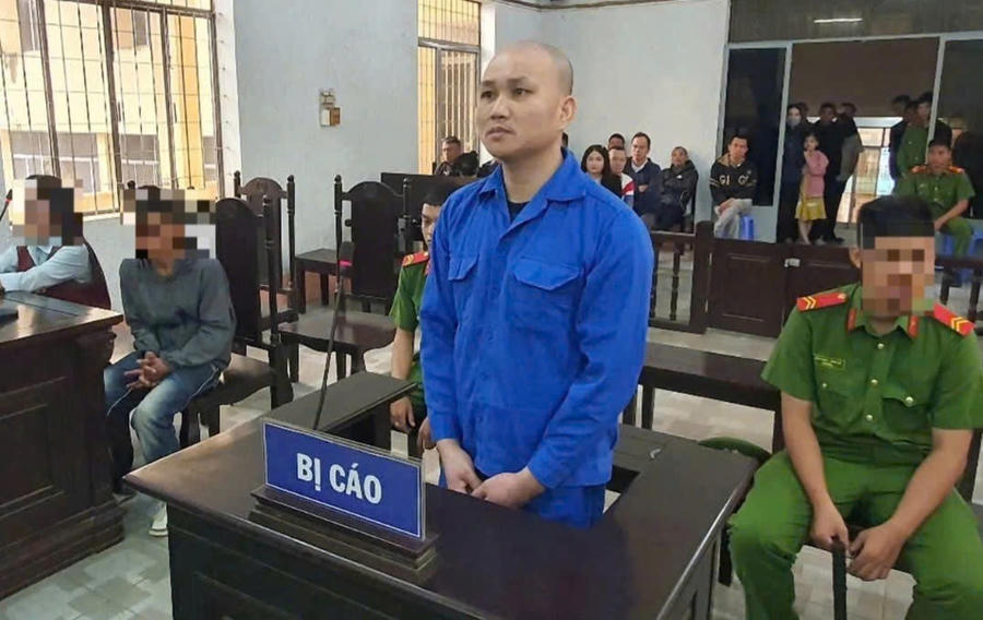 Bị cáo Lê Văn Thiện tại phiên xét xử . Ảnh: Uy Nguyễn