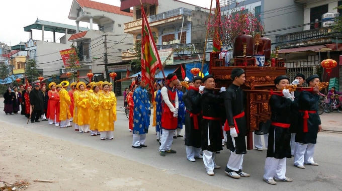 Các nghi thức tế lễ tại lễ hội đình làng Yên Xá.