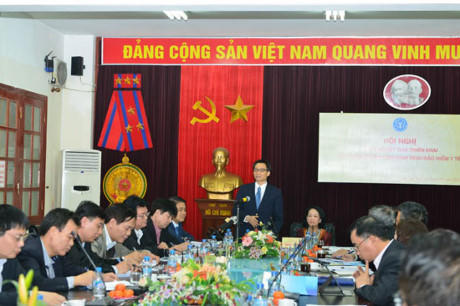 Phó Thủ tướng Chính phủ Vũ Đức Đam phát biểu tại buổi làm việc với BHXH Việt Nam về Hệ thống giám địch BHYT.