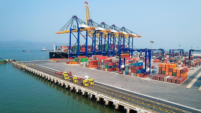 Cảng container quốc tế Hateco Hải Phòng có tổng diện tích 73 ha. Ảnh: VGP
