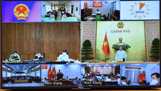 Cuoc hop truc tuyen voi 2 tinh Kien Giang va An Giang