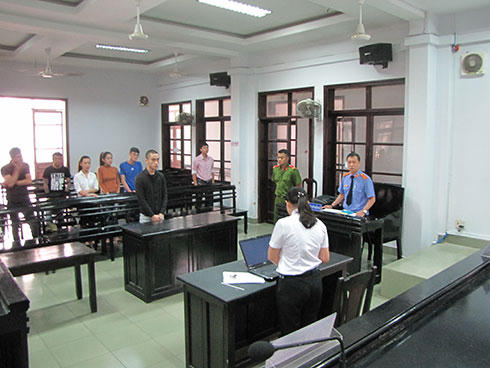 Nguyễn Xuân Sang tại phiên tòa. ( Ảnh: N.V)