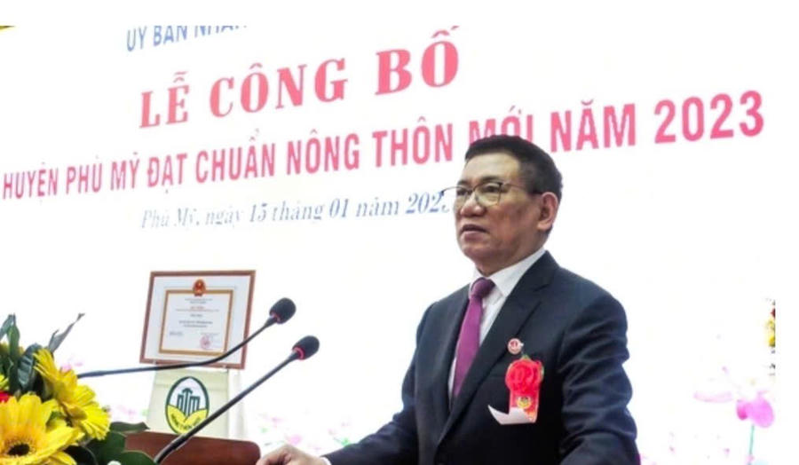 Phó Thủ tướng Hồ Đức Phớc phát biểu tại lễ công bố huyện Phù Mỹ đạt chuẩn nông thôn mới năm 2023. Ảnh: Hải Phong