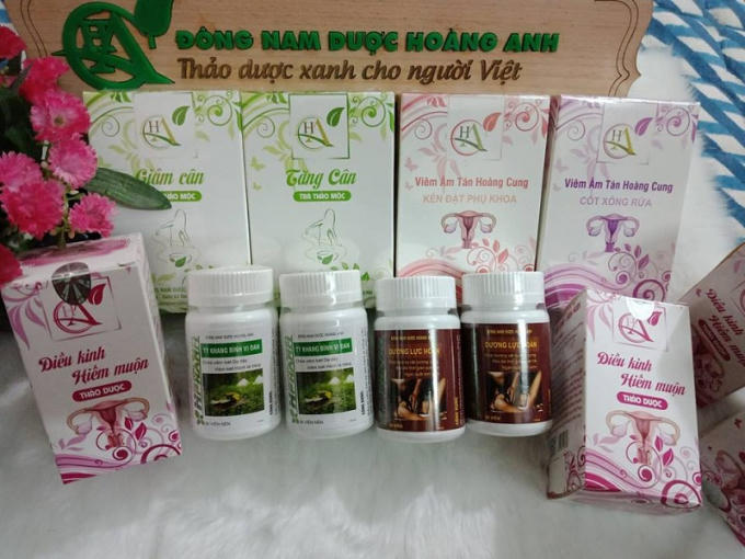 Các sản phẩm Trà thảo mộc giảm cân Hoàng Anh, tăng cân Hoàng Anh, Viên uống Dương lực hoàn và Thảo dược Điều kinh hiếm muộn của Công ty TNHH Đông Nam Dược Hoàng Anh chưa được cấp phép để lưu hành.