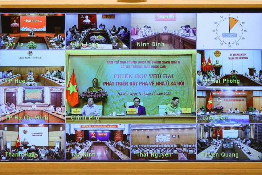 Các địa phương tham dự trực tuyến Phiên họp - Ảnh: VGP