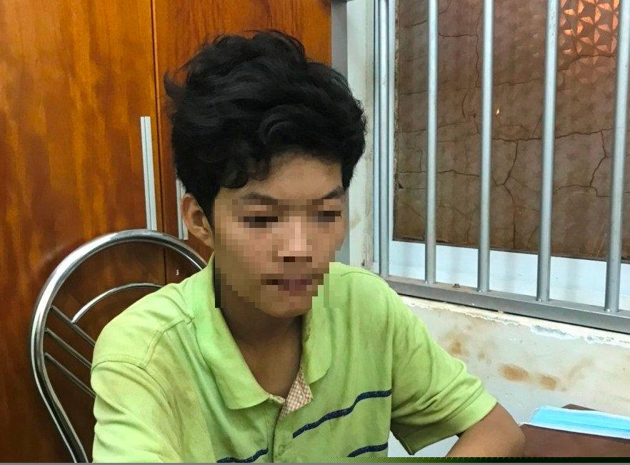 Chân dung đối tượng Võ Hoàng Tân tại cơ quan công an.